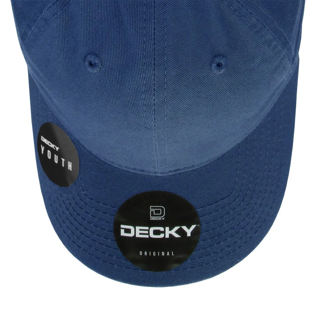 Decky 7005 Kids Youth Washed Cotton Hats Low Crown 6 Panel Dad Caps Relaxed