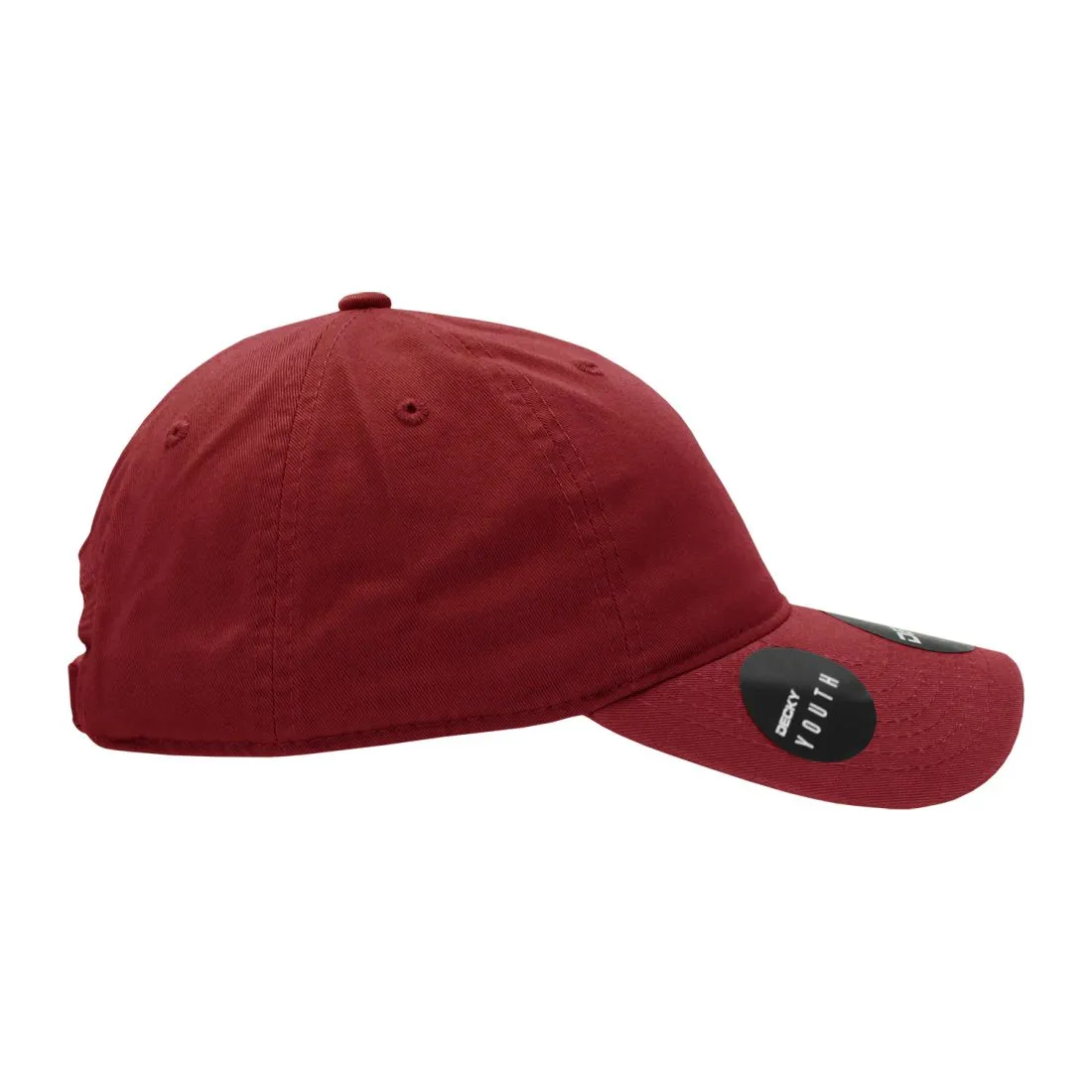 Decky 7005 Kids Youth Washed Cotton Hats Low Crown 6 Panel Dad Caps Relaxed