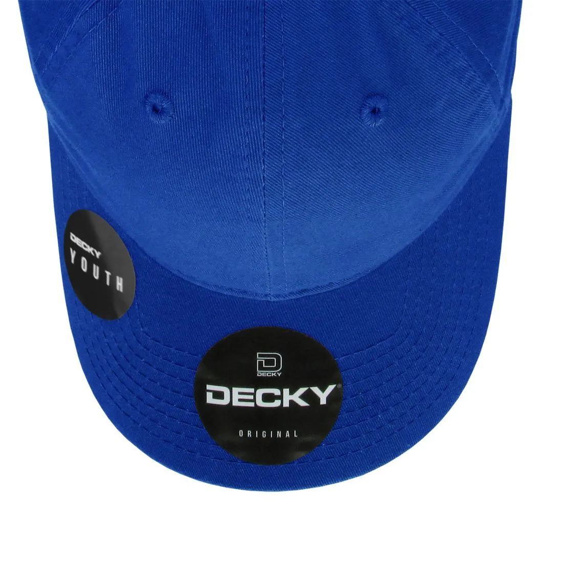 Decky 7005 Kids Youth Washed Cotton Hats Low Crown 6 Panel Dad Caps Relaxed