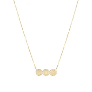 Diamond Pavé Personalized Disc Necklace