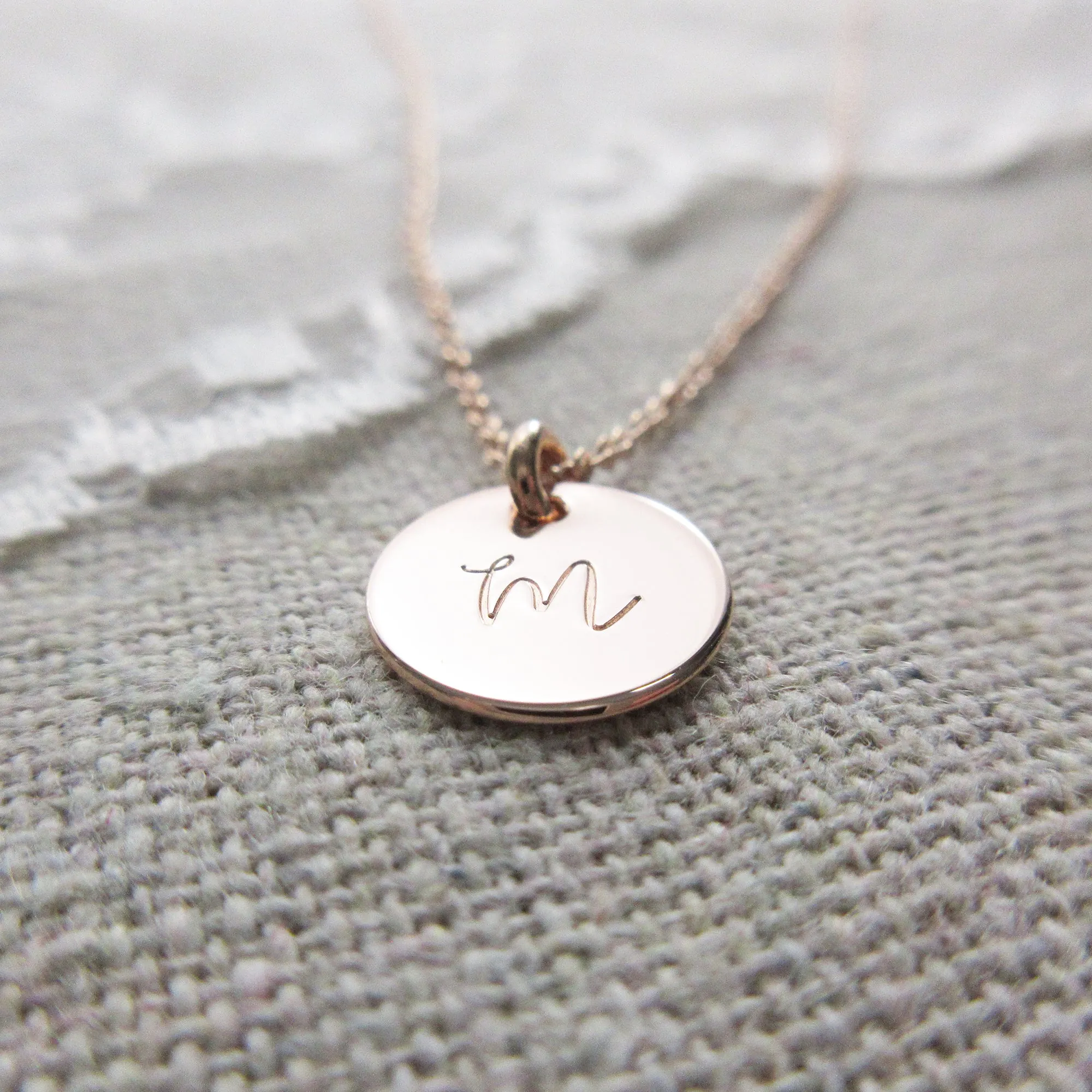 Disc Initial Necklace