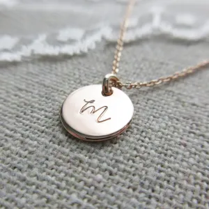 Disc Initial Necklace