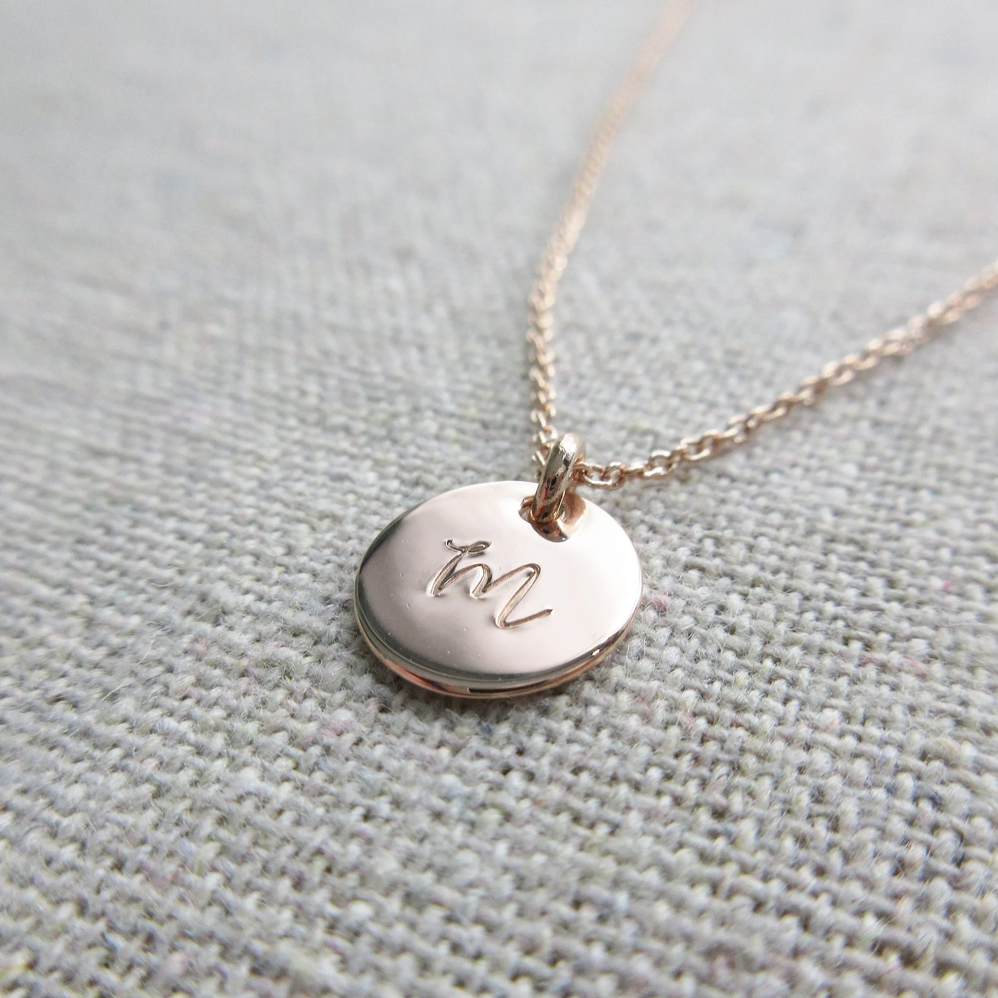 Disc Initial Necklace