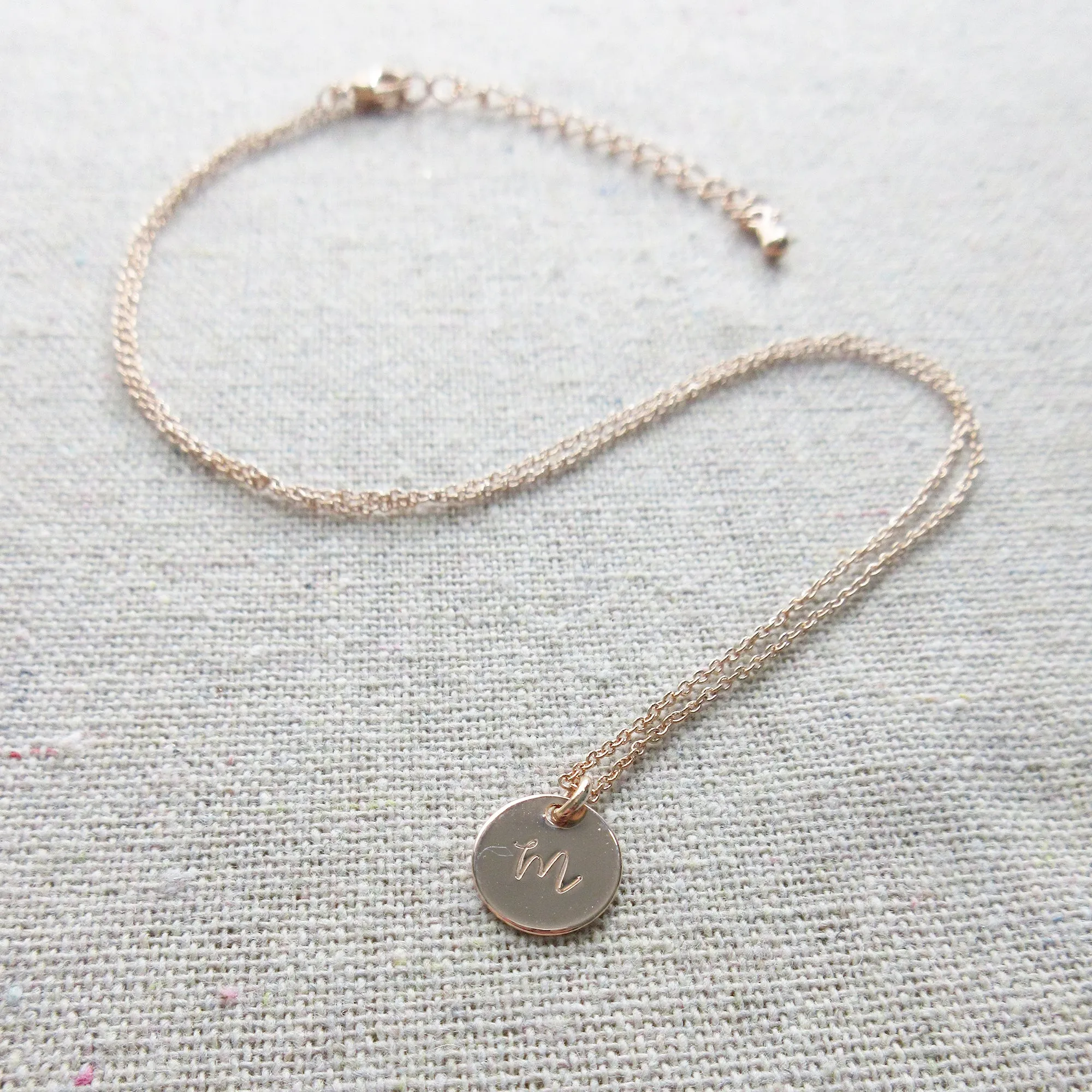 Disc Initial Necklace
