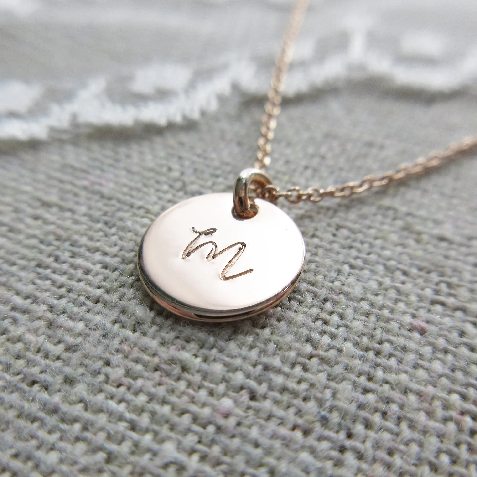 Disc Initial Necklace