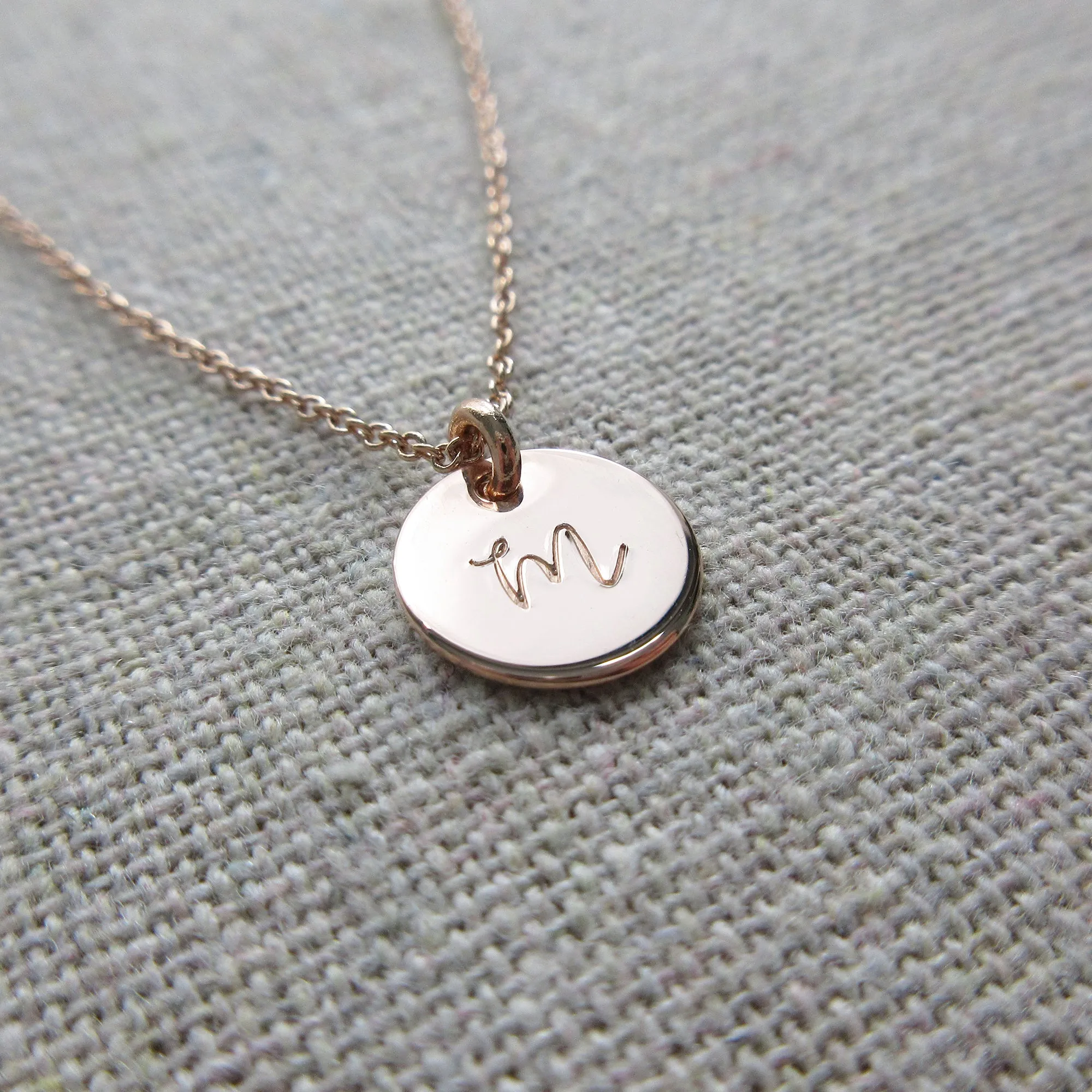 Disc Initial Necklace