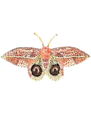 Dognin's Bullseye Moth Brooch Pin