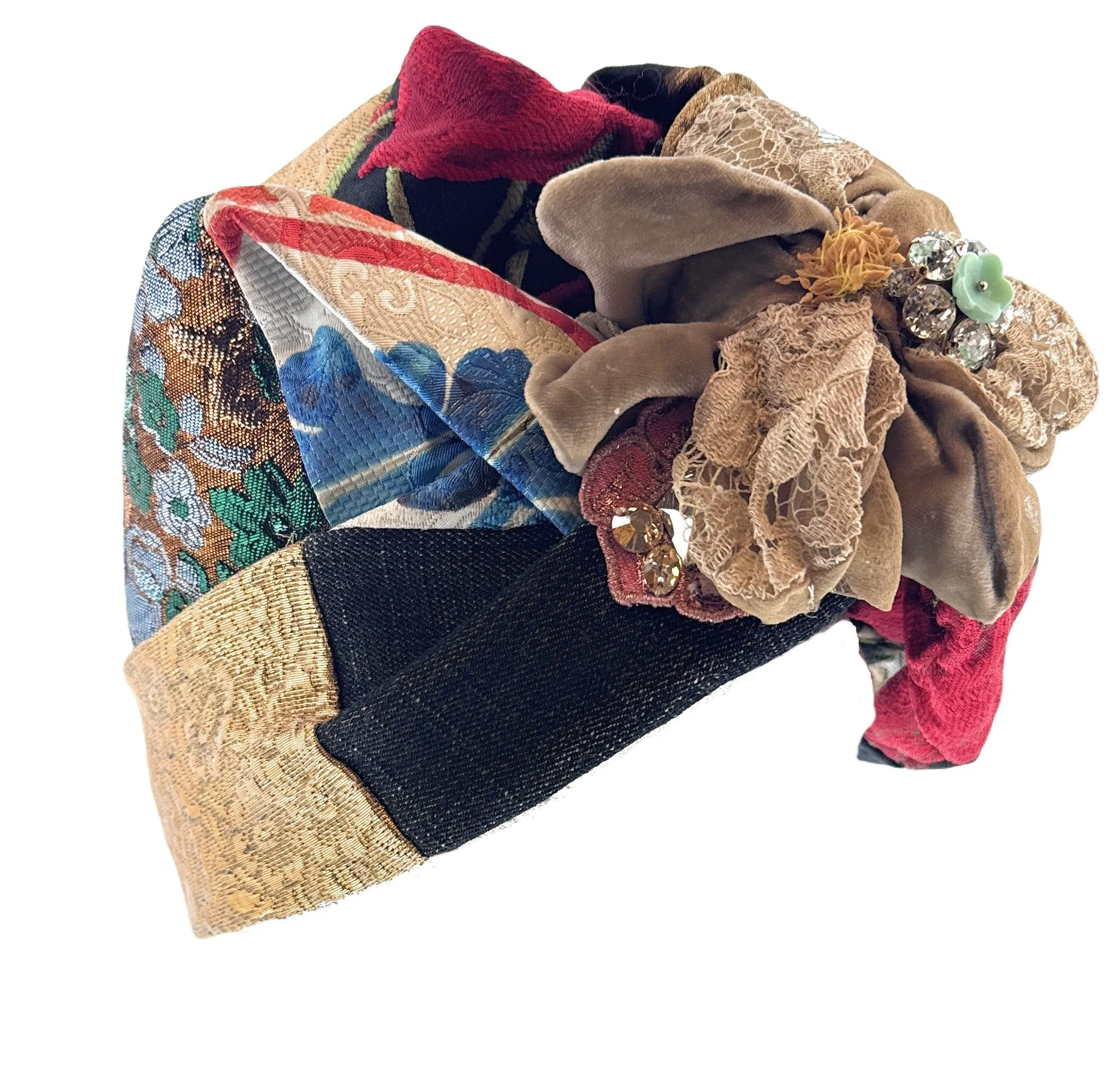 Dolce & Gabbana Turban Headpiece with Floral Detail-Adult S