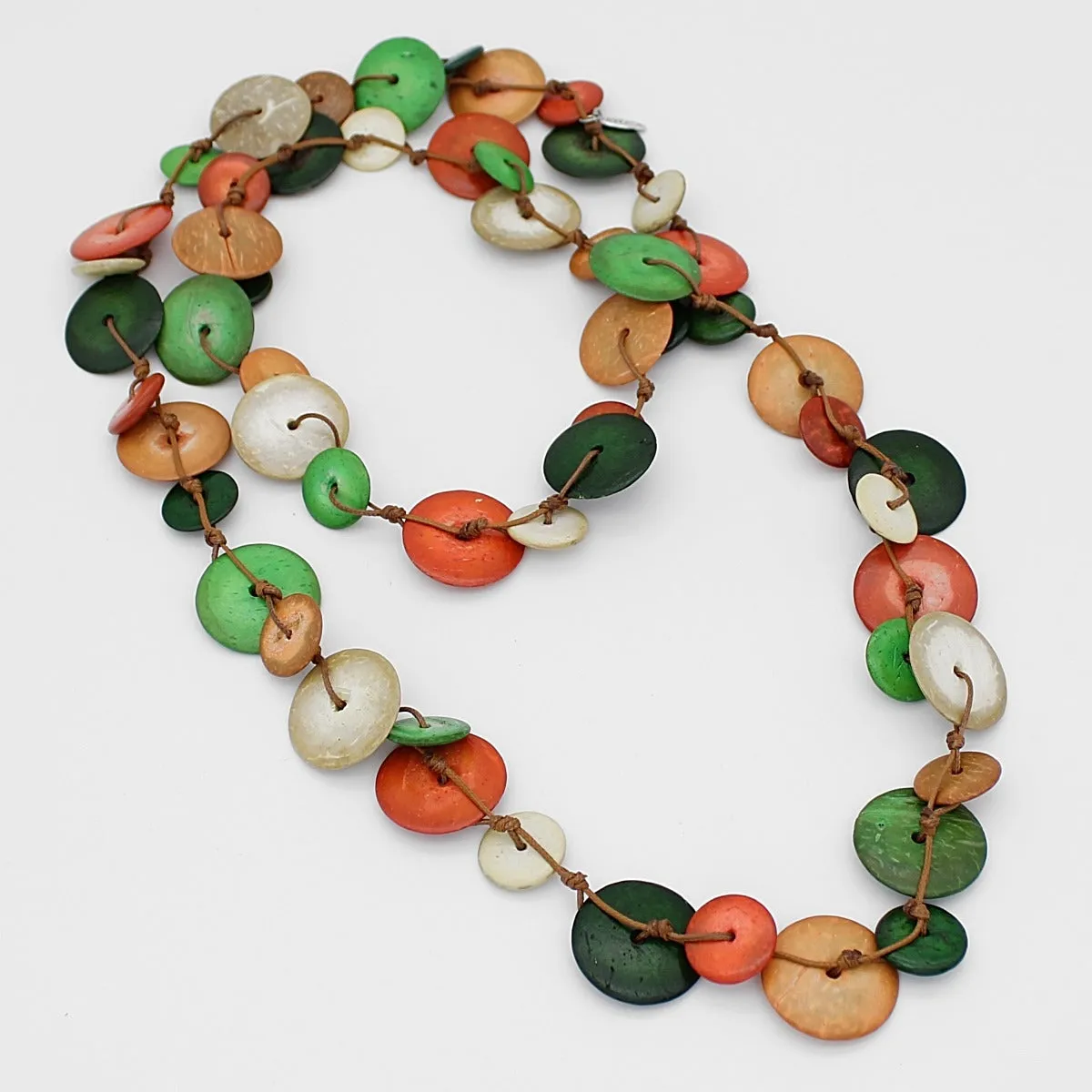 Earth Tone Disk Donna Necklace