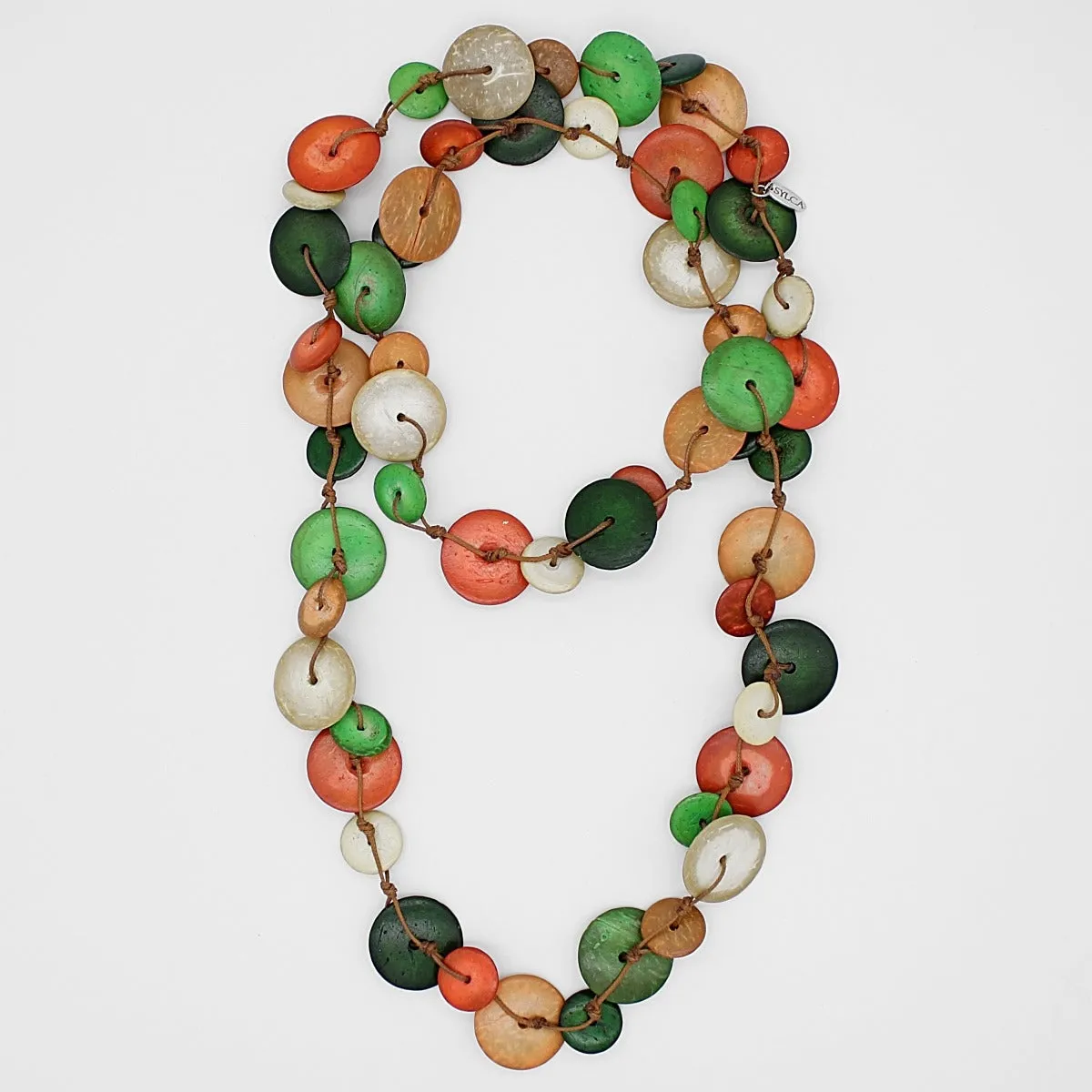 Earth Tone Disk Donna Necklace