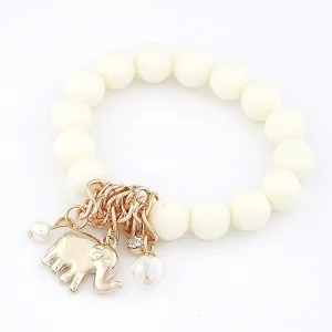 Elephant Charm Beads Bracelet