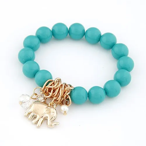 Elephant Charm Beads Bracelet