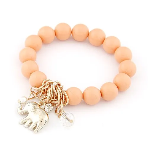 Elephant Charm Beads Bracelet