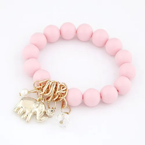 Elephant Charm Beads Bracelet