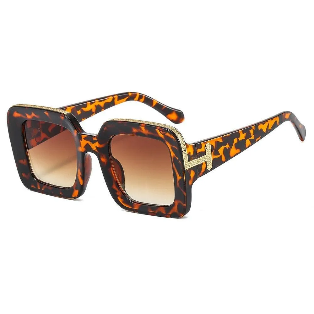 Elise Vintage Square Sunglasses