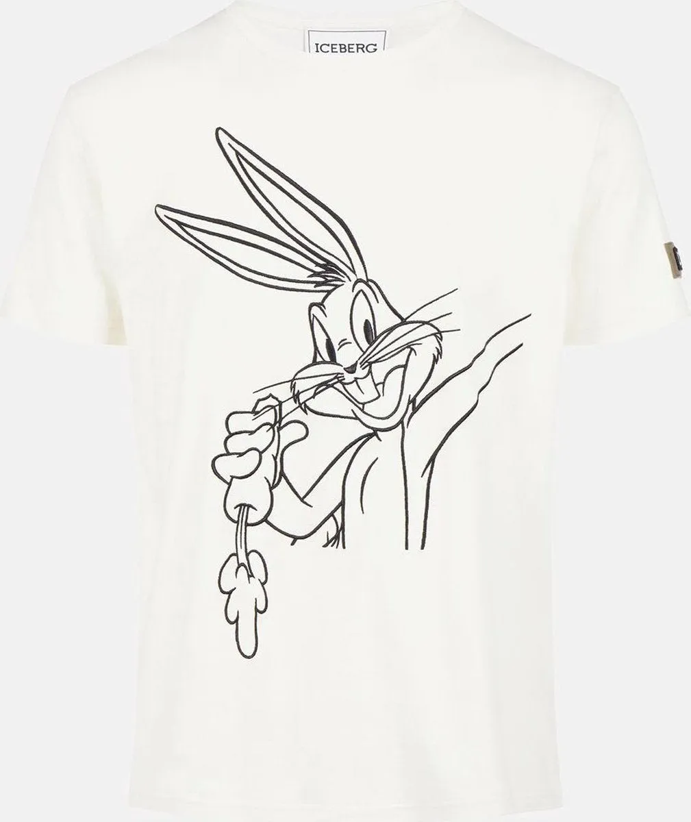 Embroidered Bunny T-shirt (Cream) - I23F02I63071329