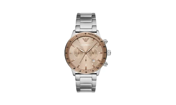 Emporio Armani Men's Mario Chronograph Stainless Steel Watch