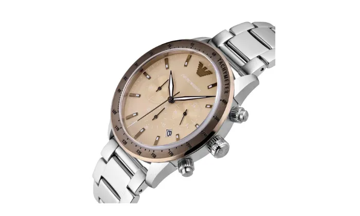 Emporio Armani Men's Mario Chronograph Stainless Steel Watch