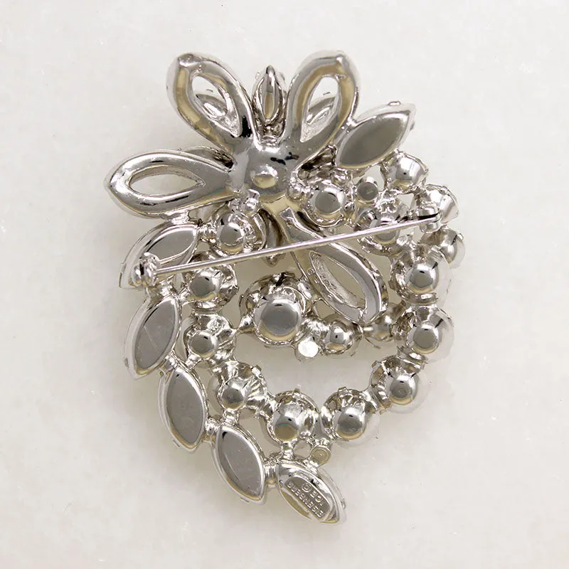 Exuberant Eisenberg Ice Crystal Corsage Brooch