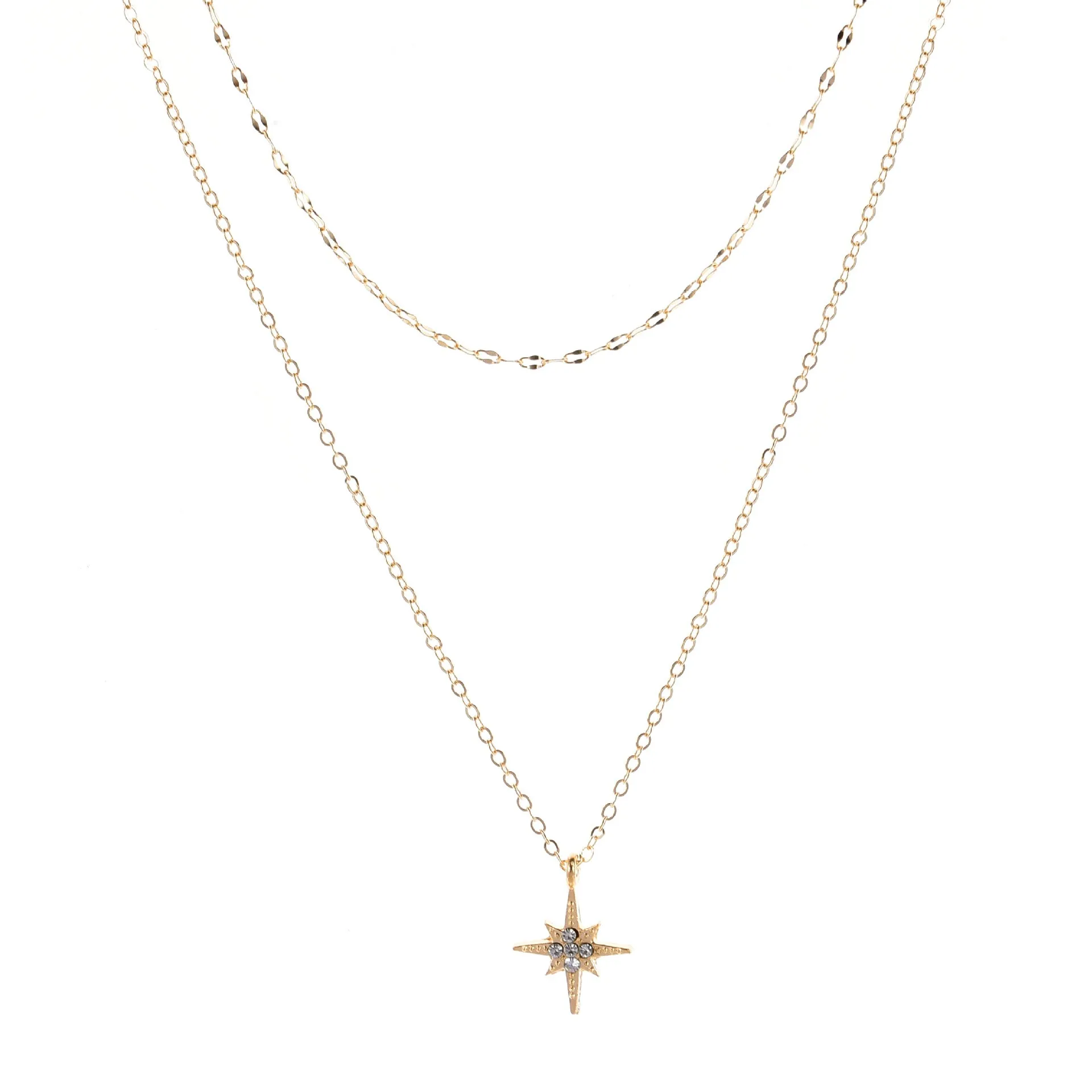 Fashion Big New Point Diamond Pendant Necklace