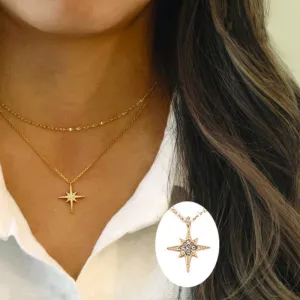 Fashion Big New Point Diamond Pendant Necklace