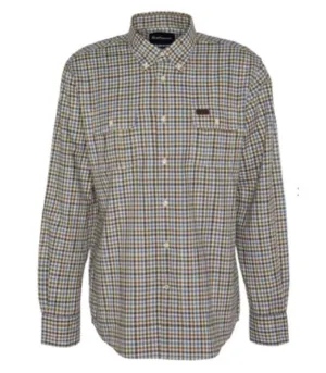 Barbours Premium Blue Foss Thermo Weave Check Shirt