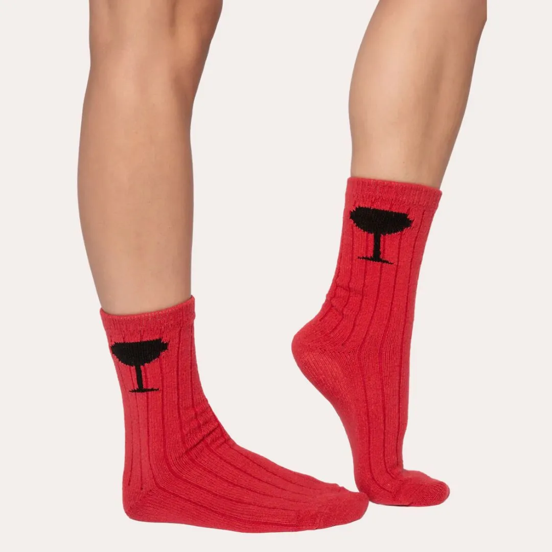Fun Socks (Crimson)