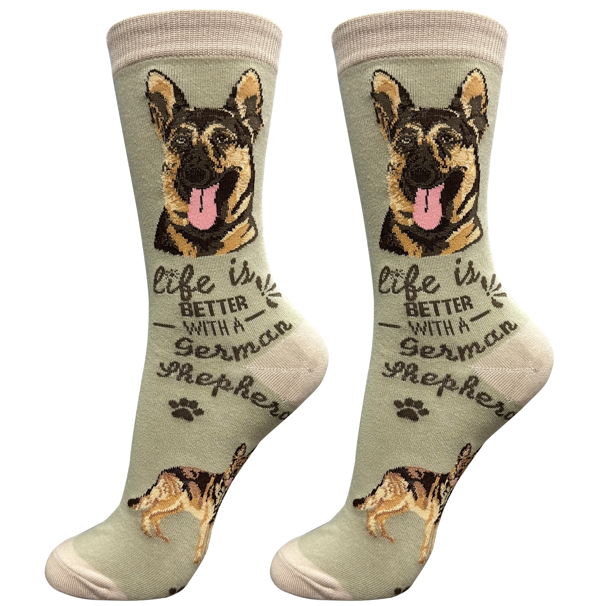 German Shepherd Dog Socks - Cute Novelty Crew Socks -Unisex