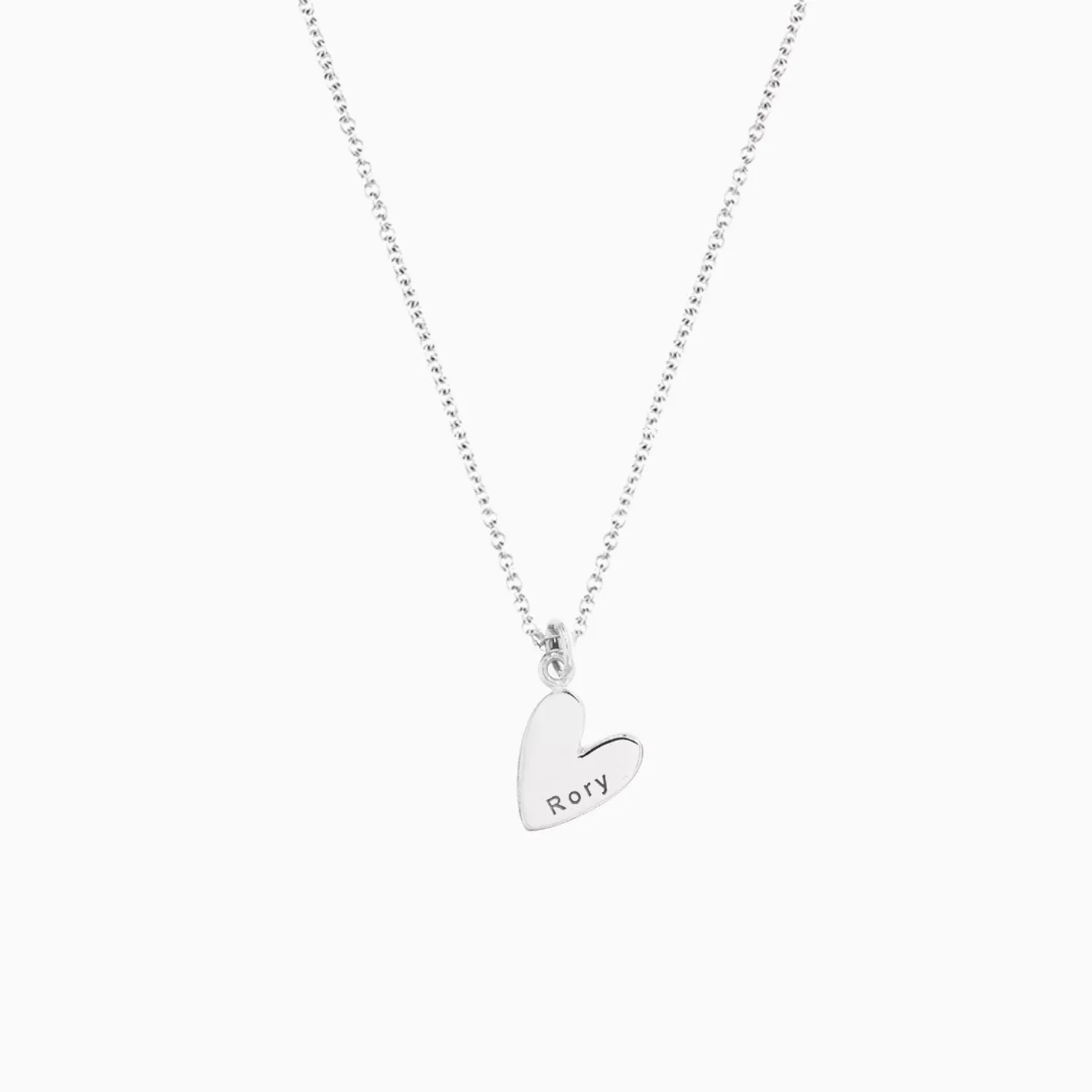 Gold Heart Necklace (Engraving Included)