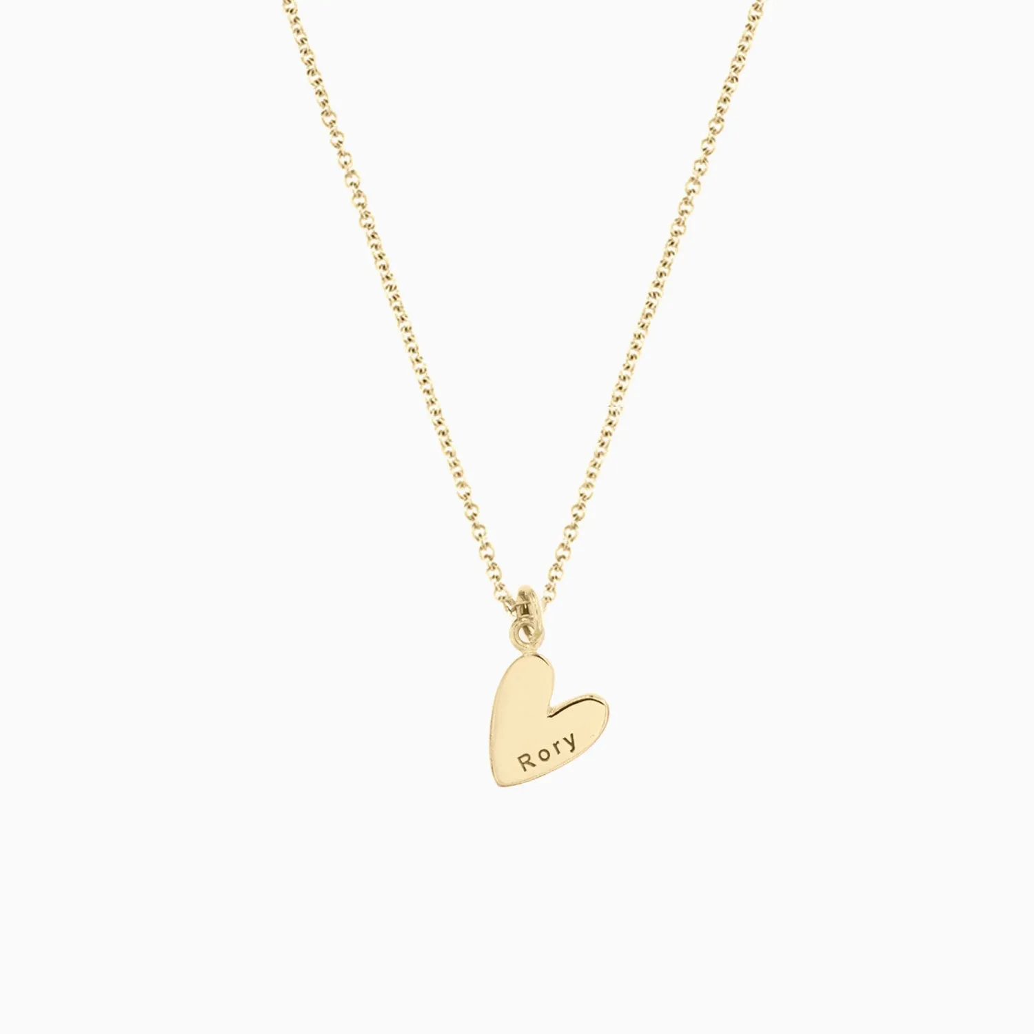 Gold Heart Necklace (Engraving Included)