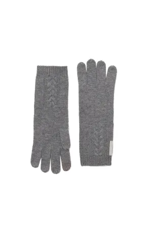 Gray Melange Pure Cashmere Gloves