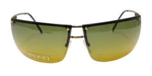 Gucci Vintage 1990's Semi-Rimless Rectangle Sunglasses