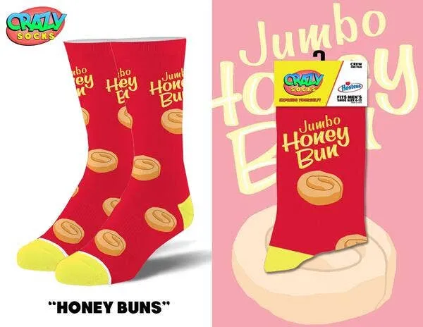 Honey Buns - Crazy Socks - Mens Crew Folded