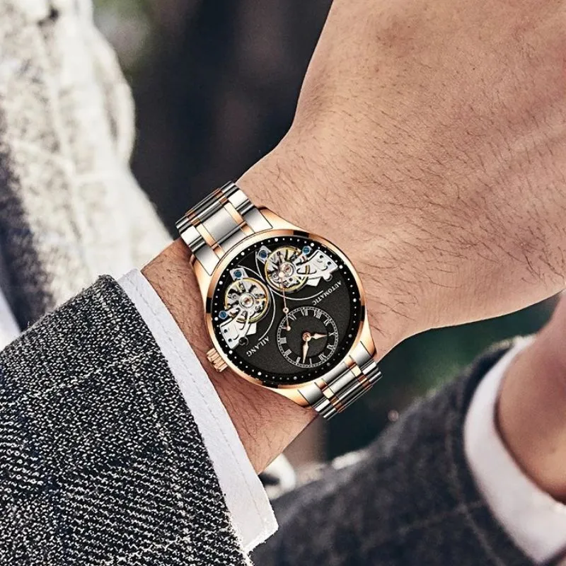 Illuminated Double Tourbillon Mechanical Timepiece