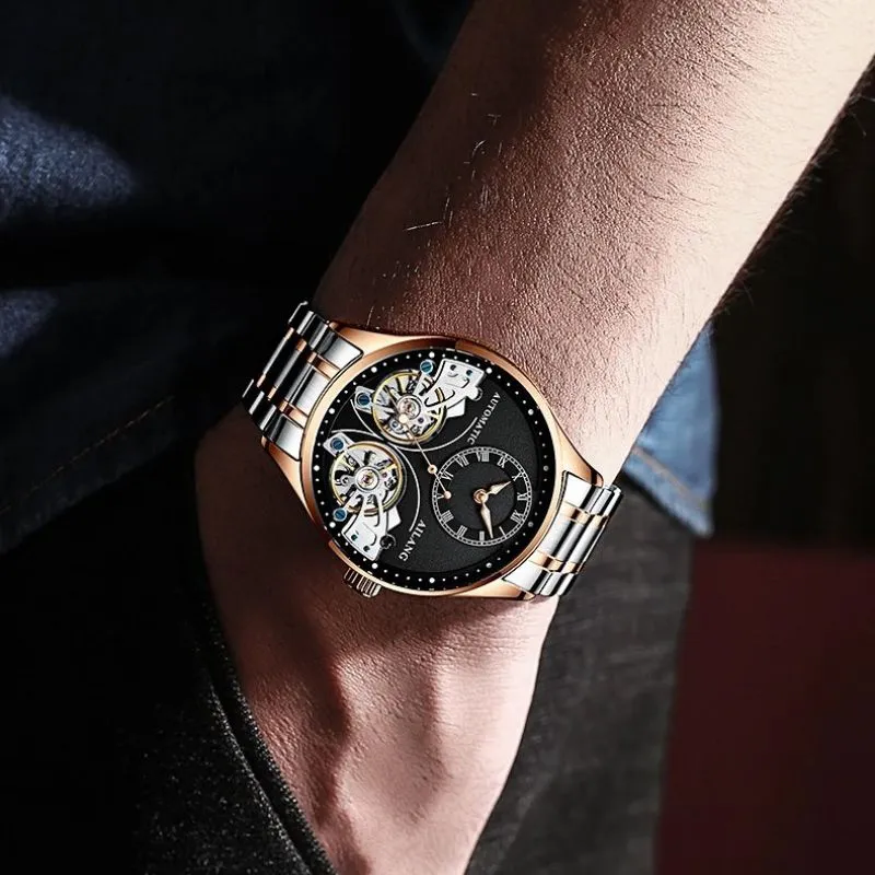 Illuminated Double Tourbillon Mechanical Timepiece