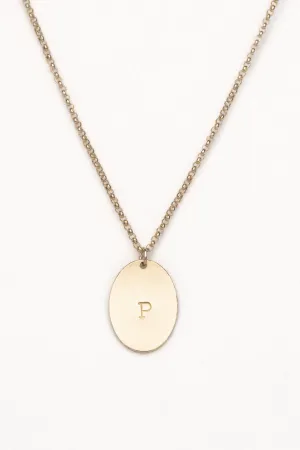 Initial Oval Necklace