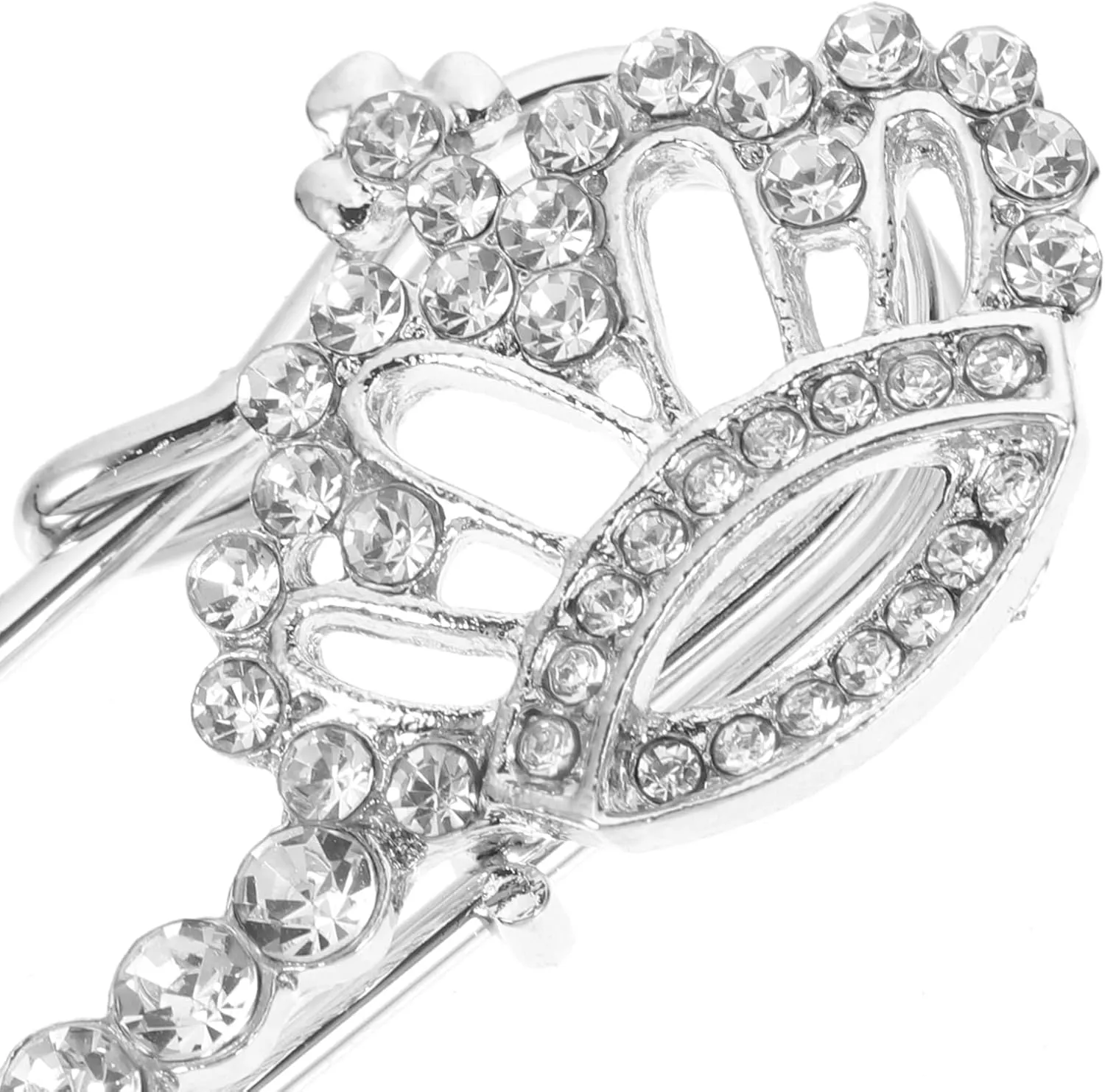 jojofuny 3pcs Crown Brooch Pin, Safety Pin Sweater, Rhinestone Brooch Pin Safety Pin Brooch, Brooch Clip Clasp Pin, for girls' Clothing Sweaters Shirt Costumes Dress Decoration Accessories
