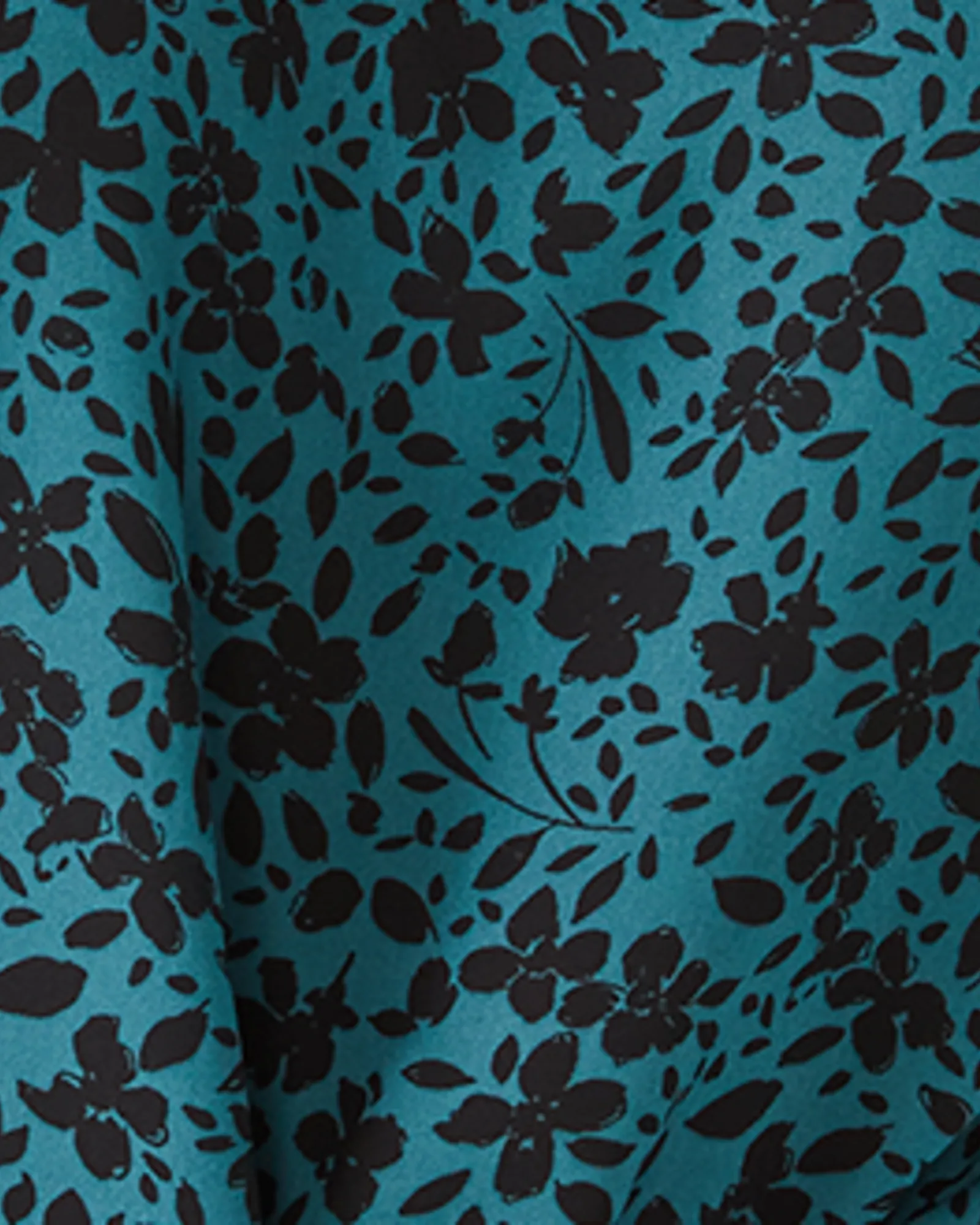 Kara Tie-Front Top | Teal / Black