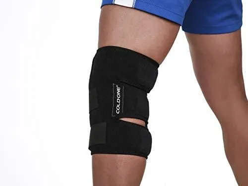 Knee Ice Pack Soft Brace   Compression Cold Therapy 360º knee Ice Wrap, 15-20 min of 32ºf Knee Icing Recommended by Ortho MDs Safe and Effective. Universal Size. Clinical Quality. USA.