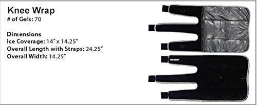 Knee Ice Pack Soft Brace   Compression Cold Therapy 360º knee Ice Wrap, 15-20 min of 32ºf Knee Icing Recommended by Ortho MDs Safe and Effective. Universal Size. Clinical Quality. USA.