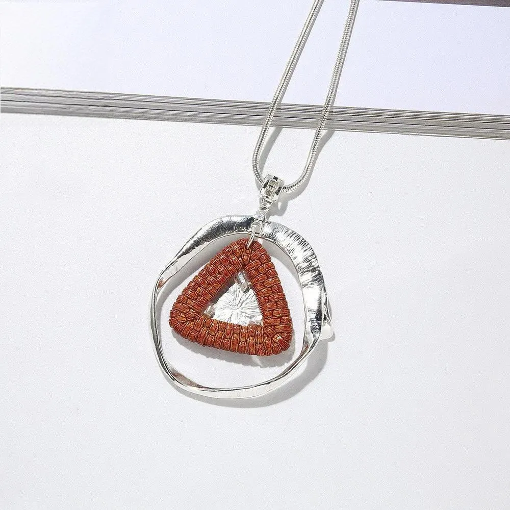 Korean Unusual Long Chains Collar Necklace Trend Suspension Pendant for Women