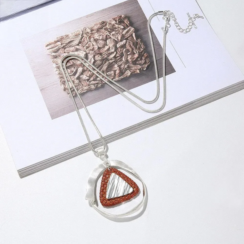 Korean Unusual Long Chains Collar Necklace Trend Suspension Pendant for Women