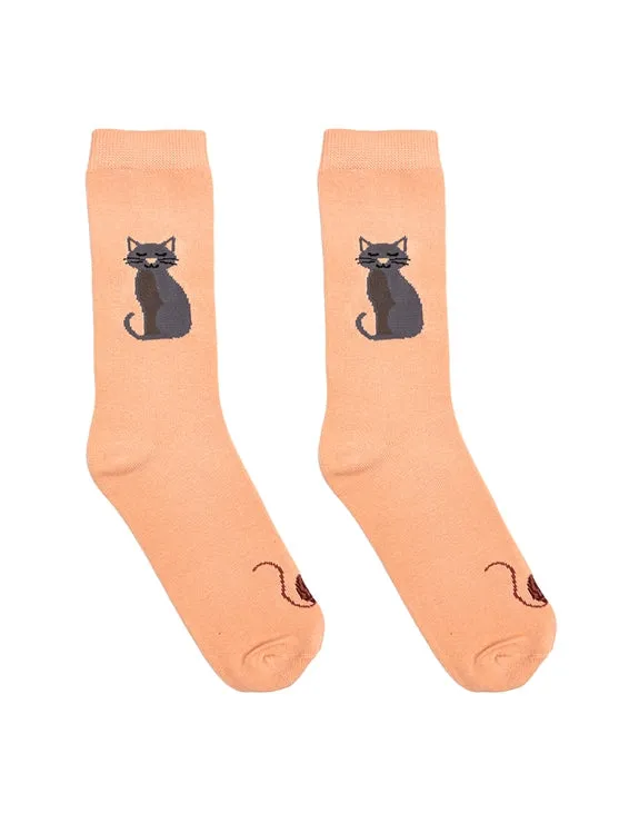 LGRL Kitty Cat with Yarn Ball  Socks