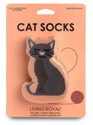 LGRL Kitty Cat with Yarn Ball  Socks