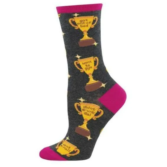 Life Goals Crew Socks for Women