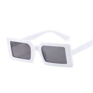 Light Grey Square Frame Slimline Sunglasses
