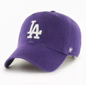 Los Angeles Dodgers Strapback '47 Brand Clean Up Adjustable Cap Hat Purple