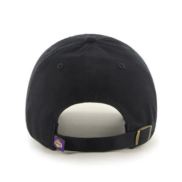 Los Angeles Lakers Strapback '47 Brand Clean Up Adjustable Cap Hat Black