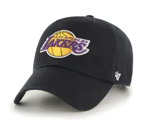 Los Angeles Lakers Strapback '47 Brand Clean Up Adjustable Cap Hat Black
