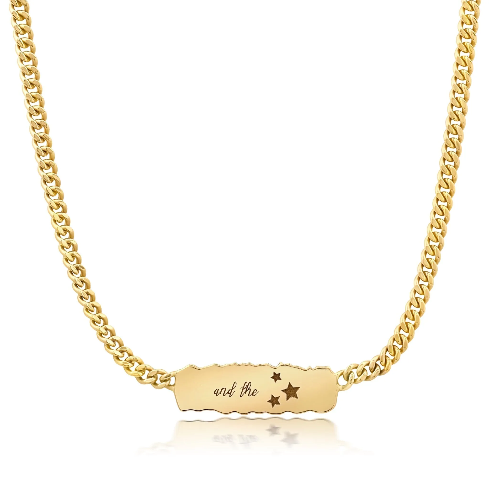 Love You to the Moon Diamond Bar Necklace
